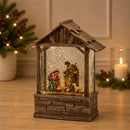 Holy Family Manger Snow Globe Lantern