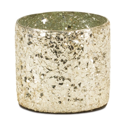 3.5" Gold Mosaic Candle Holder