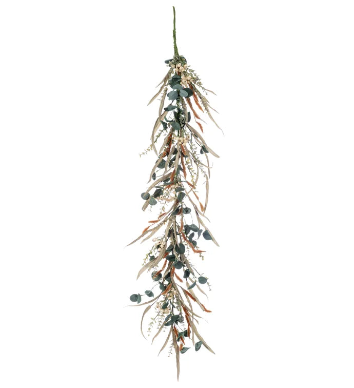48" White Berry Eucalyptus Garland