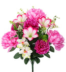 Pink and White Peony/Mum Grave Bush