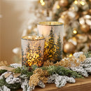 Winter Trees Glass Candle Holders