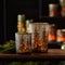 Winter Trees Glass Candle Holders