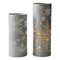 Silver Snowflake Glass Luminary