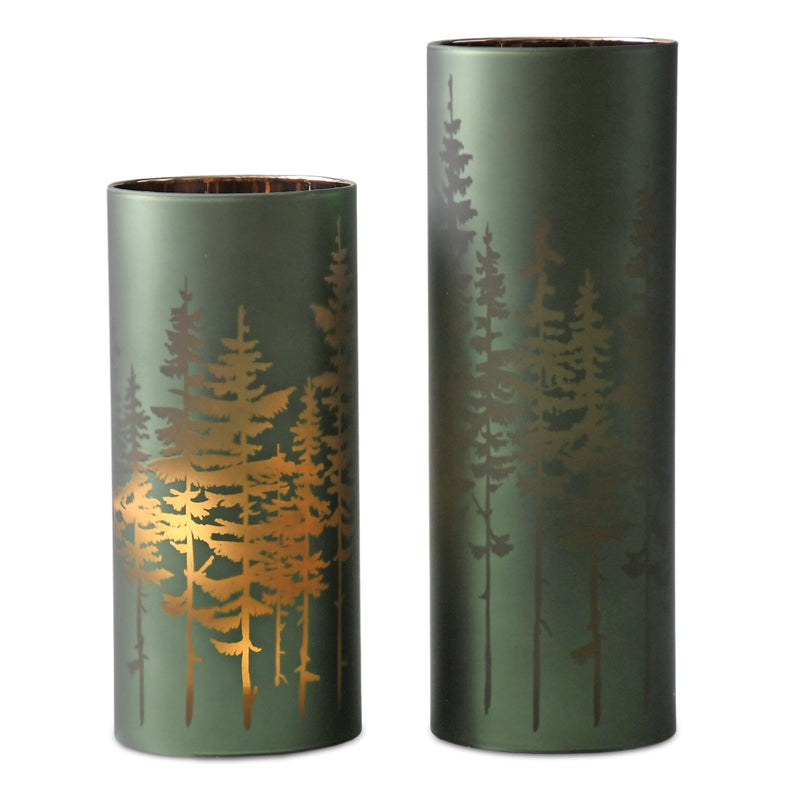 Green Forest Glass Luminary