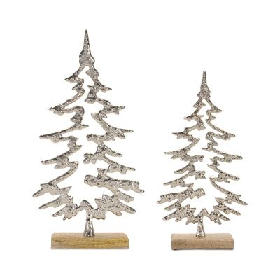 Shiny Metal Cutout Christmas Tree