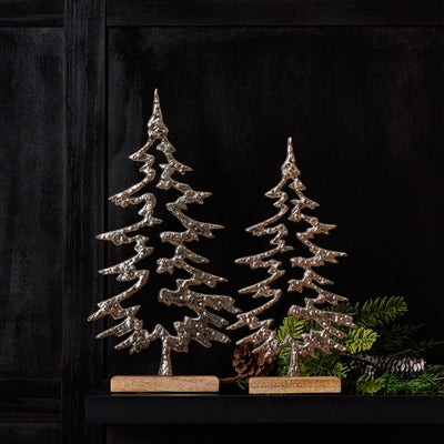 Shiny Metal Cutout Christmas Tree