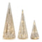 8-15.5" Warm LED Sculpted Glass Trees