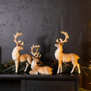 10-13.5" Natural Deer Figurines