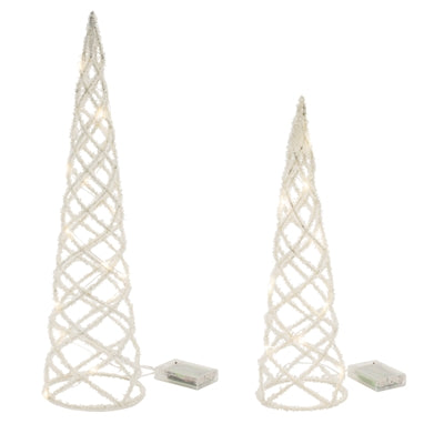 Frosted LED Winter Cone Tree
