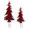 Holiday Red Metal Outdoor Trees