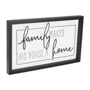 "Family Makes A Home" Framed Sign