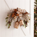 5.5-6.5" Distressed Gold Bell Ornament