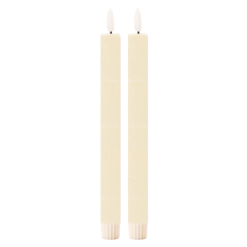 11" Fia Wick LED Timer Taper Candle Set of 2