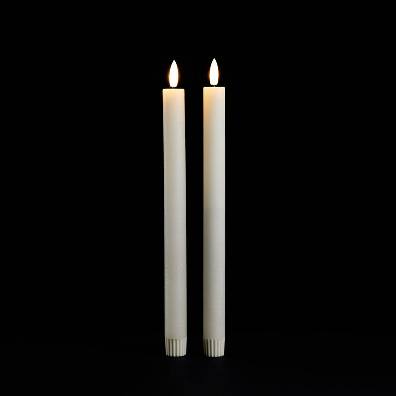 11" Fia Wick LED Timer Taper Candle Set of 2