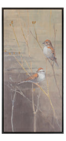 32" Framed Bird and Pussy Willow Print