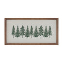 16" Embroidered Framed Trees Wall Art