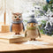5.75-6.5" Whimsical Bird and Owl Winter Figurine