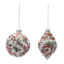 4-5" Festive Evergreen Glass Ornament