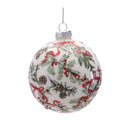 4-5" Festive Evergreen Glass Ornament