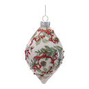 4-5" Festive Evergreen Glass Ornament