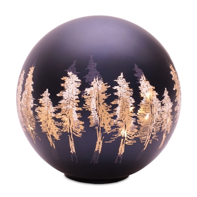 4.5-7.75" Navy Blue Tree LED Globe