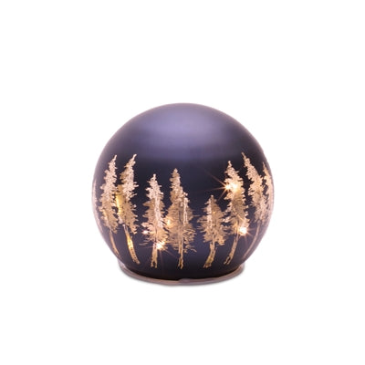 4.5-7.75" Navy Blue Tree LED Globe