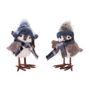 6" Winter Birds with Hats Figurines