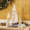 7.75-15.5" Gold Accent White Holiday Tree Figurines