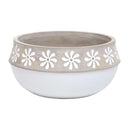 7.5" Windmill Daisy Grey Bowl Pot