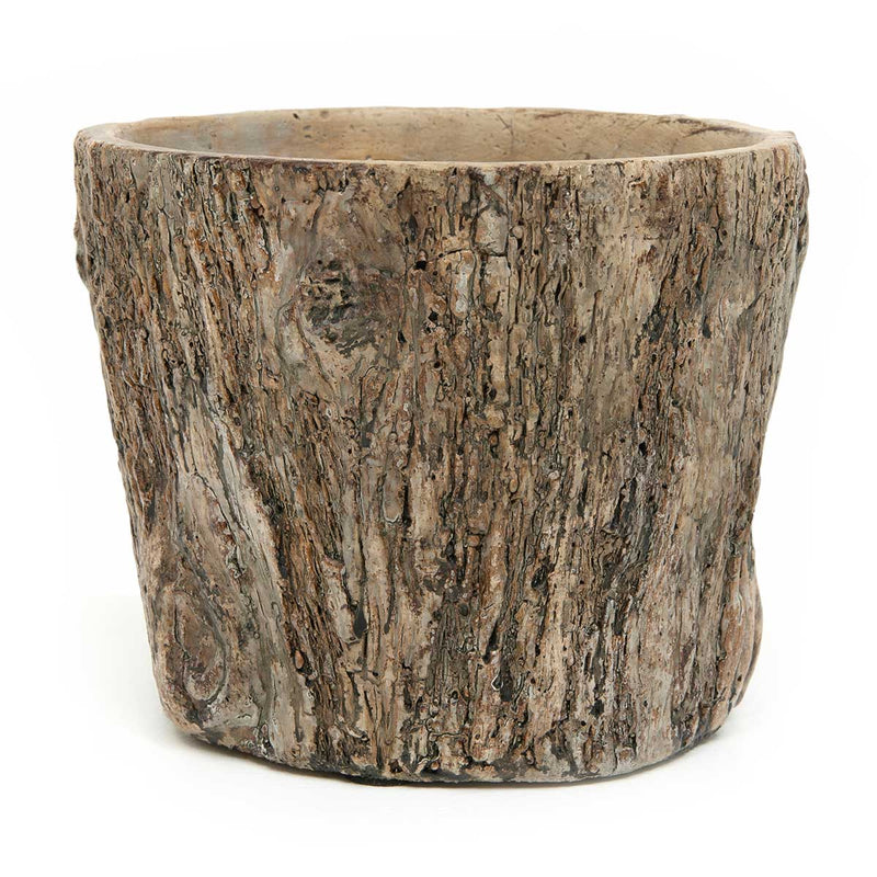 Tree Bark Concrete Planter