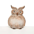 4.5-6" Tan-Cream Owl Terra Cotta Figurine