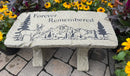 "Forever Remembered" Mountain Stone Bench