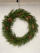 30" Deluxe Real Touch Austrian Pine Mix Wreath