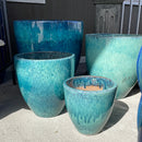 Sky Blue Egg Glazed Planter