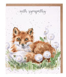 'The Dandy Fox' Fox Sympathy Card