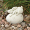 6" Bunny on Egg Concrete Figurine