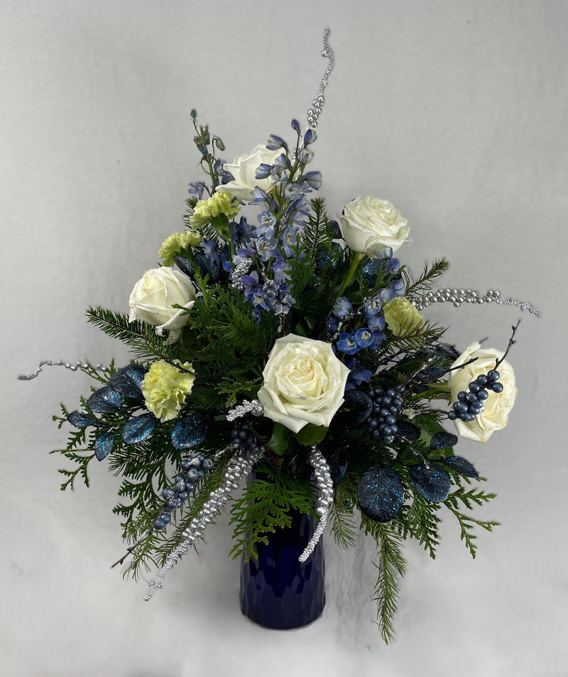 'Blue Christmas' Floral Arrangement