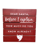 Dear Santa Slotted Board Decor
