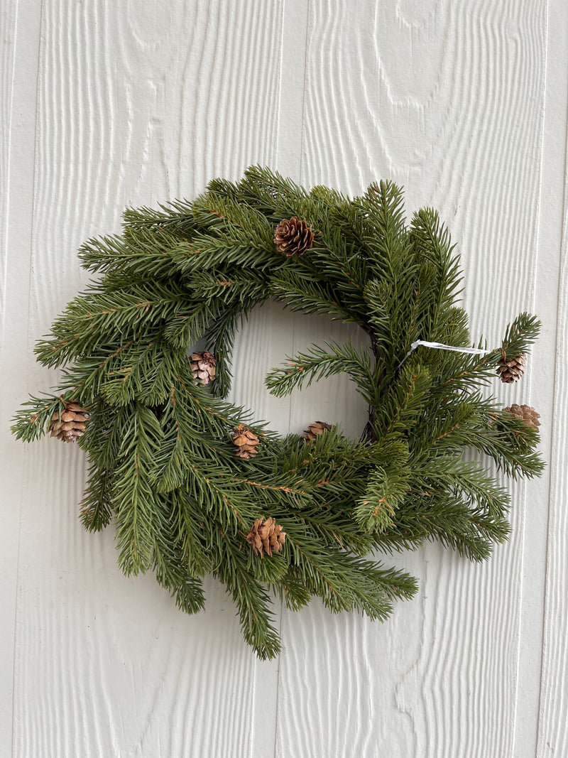 6" Angel Pine with Cones Candle Ring