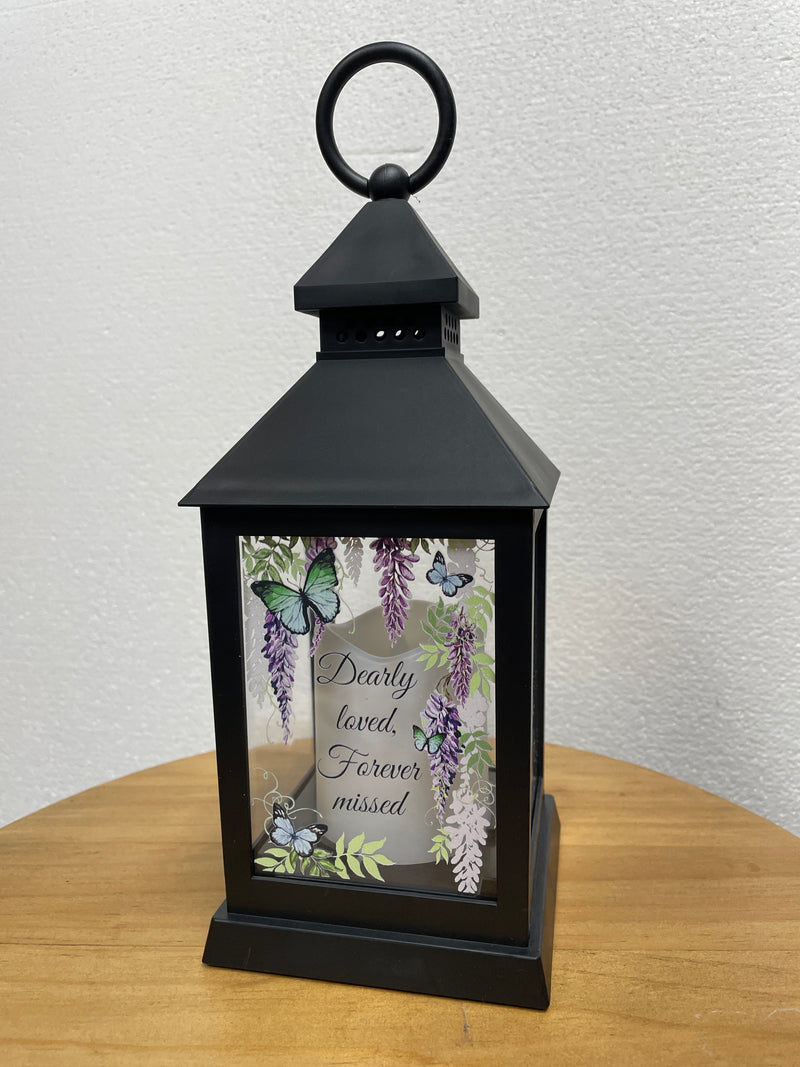 11" 'Dearly Loved' Sympathy Lantern
