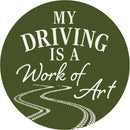 "Work of Art" Round Car Coaster