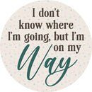 "On My Way" Round Car Coaster