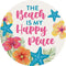 "Beach Happy" Round Car Coaster