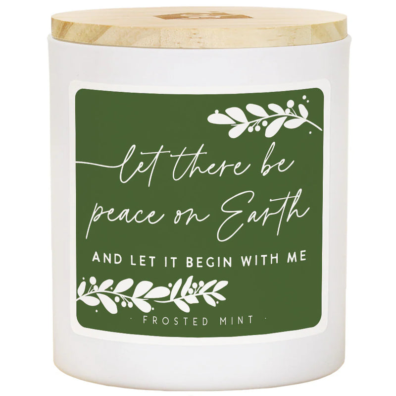 Peace on Earth Frosted Mint Soy Candle