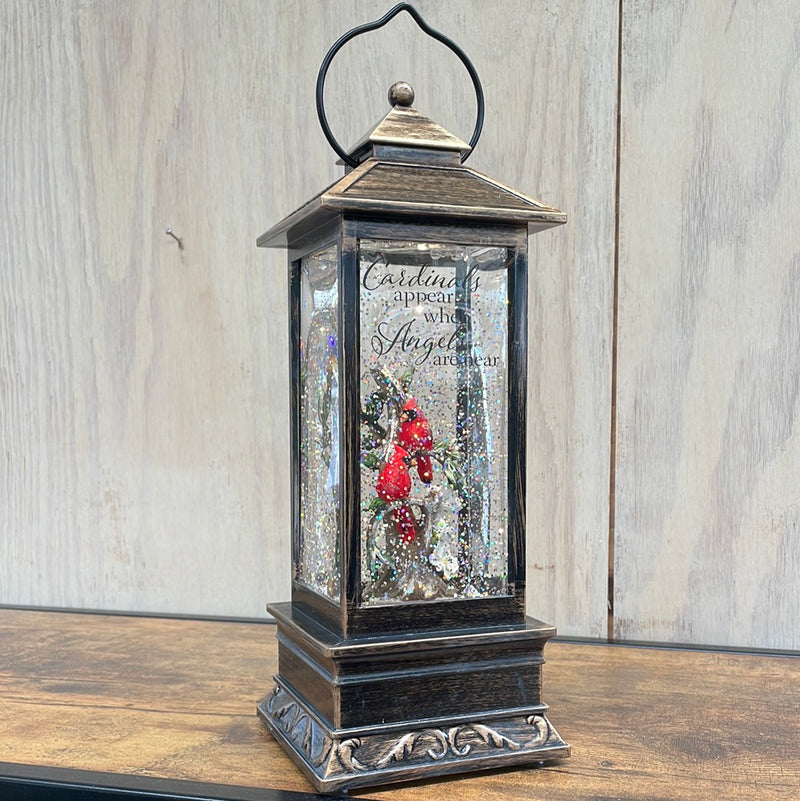 "Cardinals" Water Glitter Lantern