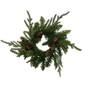 12” Mixed Pine Candle Ring Wreath