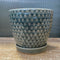 Gray Prism Pot with Saucer
