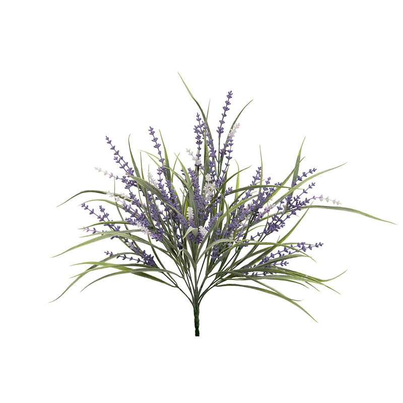 19" Lavender and Spike Grass Bush