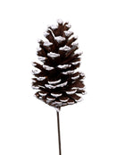6" Whitewash Pine Cone Pick