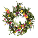 22" Daisy Mix Flowers and Foliage Wreath